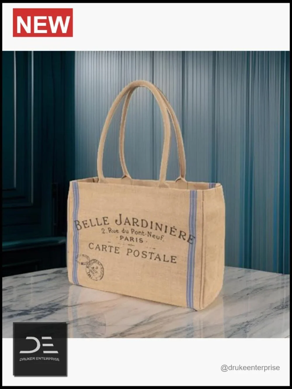 Jute Market Tote Bag with Handles